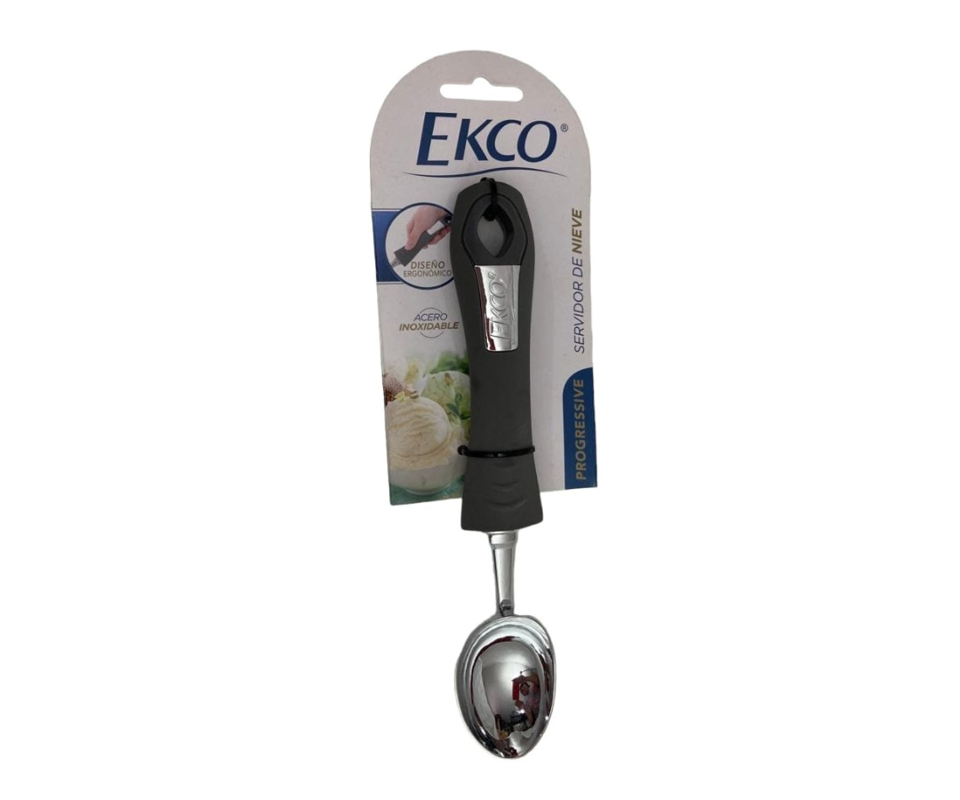 Servidor de Nieve Progressive Ecko | Mango Ergonómico Soft Touch, Cabezal Acero Inoxidable, 22 cm