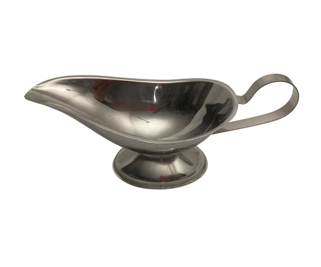 Salsera Aladino de Acero Inoxidable Gde | 8 oz | 6.5 x 22.5 cm – 126 g – Elegante y Funcional