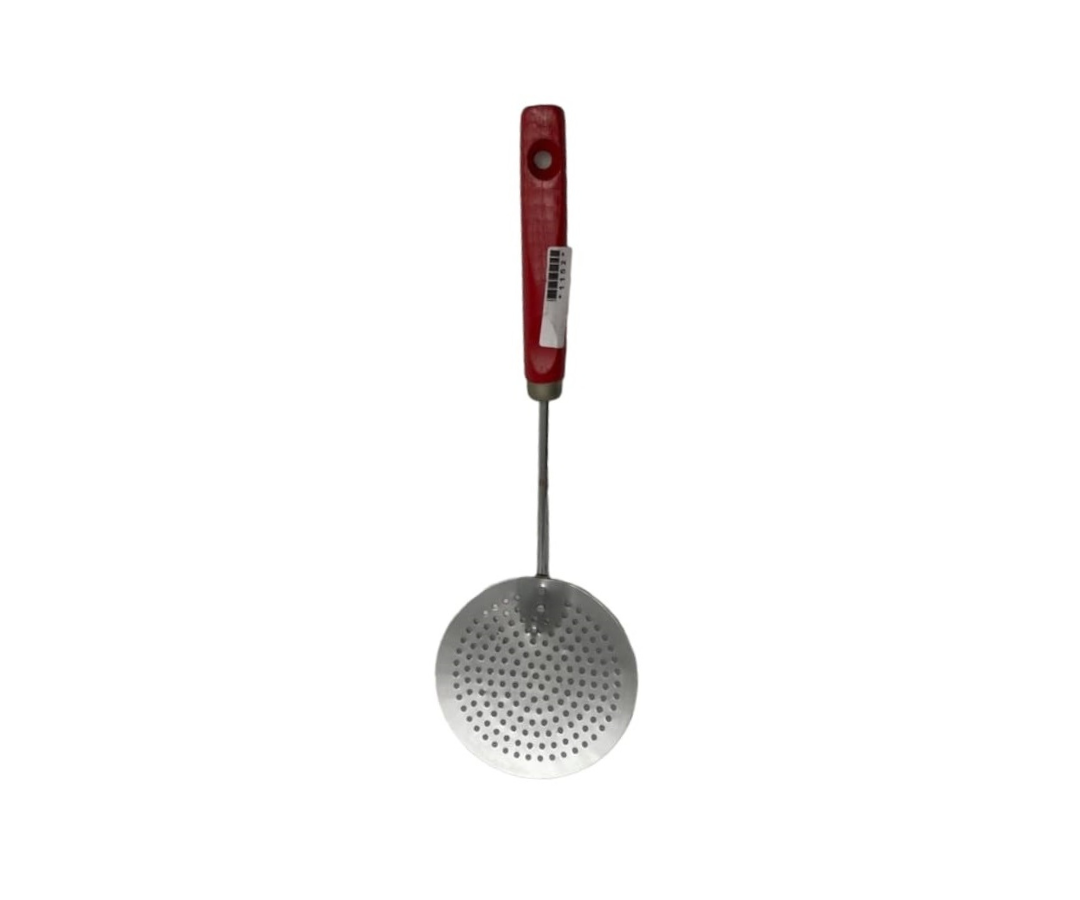 Espumadera Cromada | 33 cm largo, Ø11 cm, 106 g – Resistente y Práctica