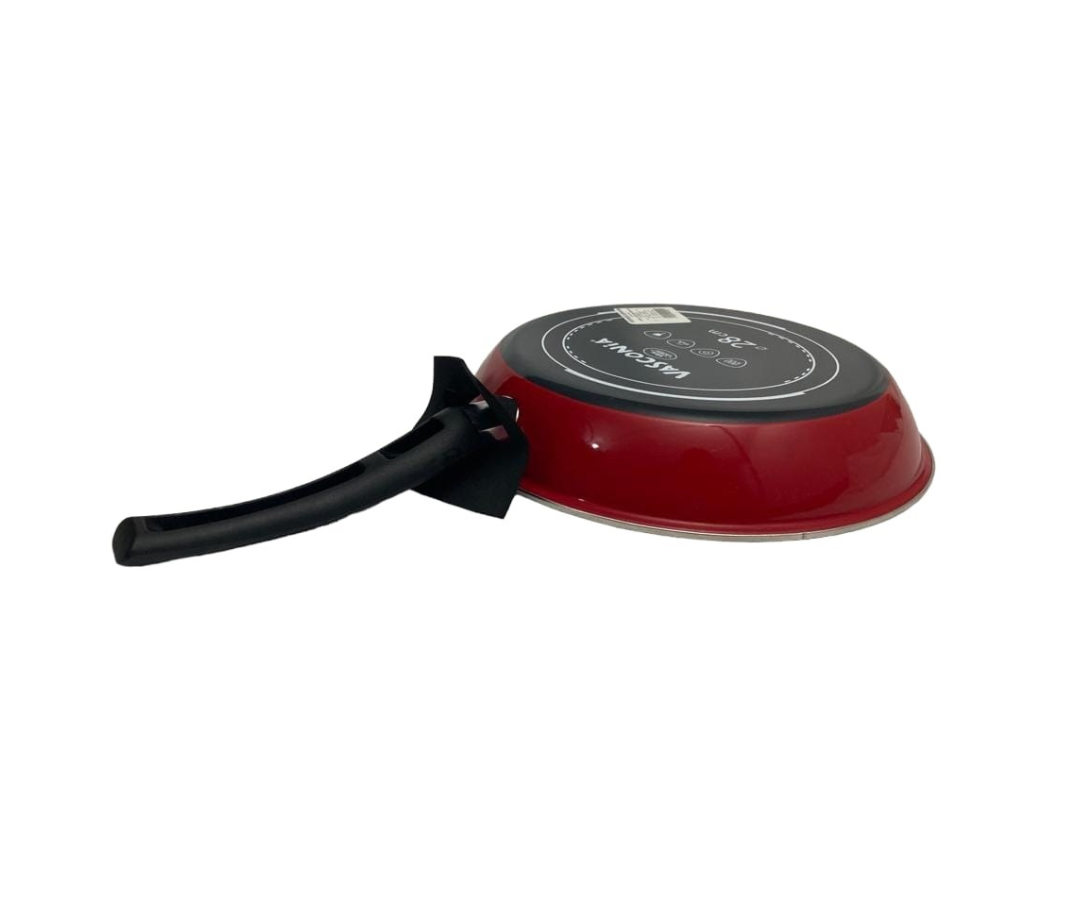 Sartén Vasconia Vitroacero 28 cm | 722 g – Antiadherente Duraflon Pro, Compatible con Todas las Estufas