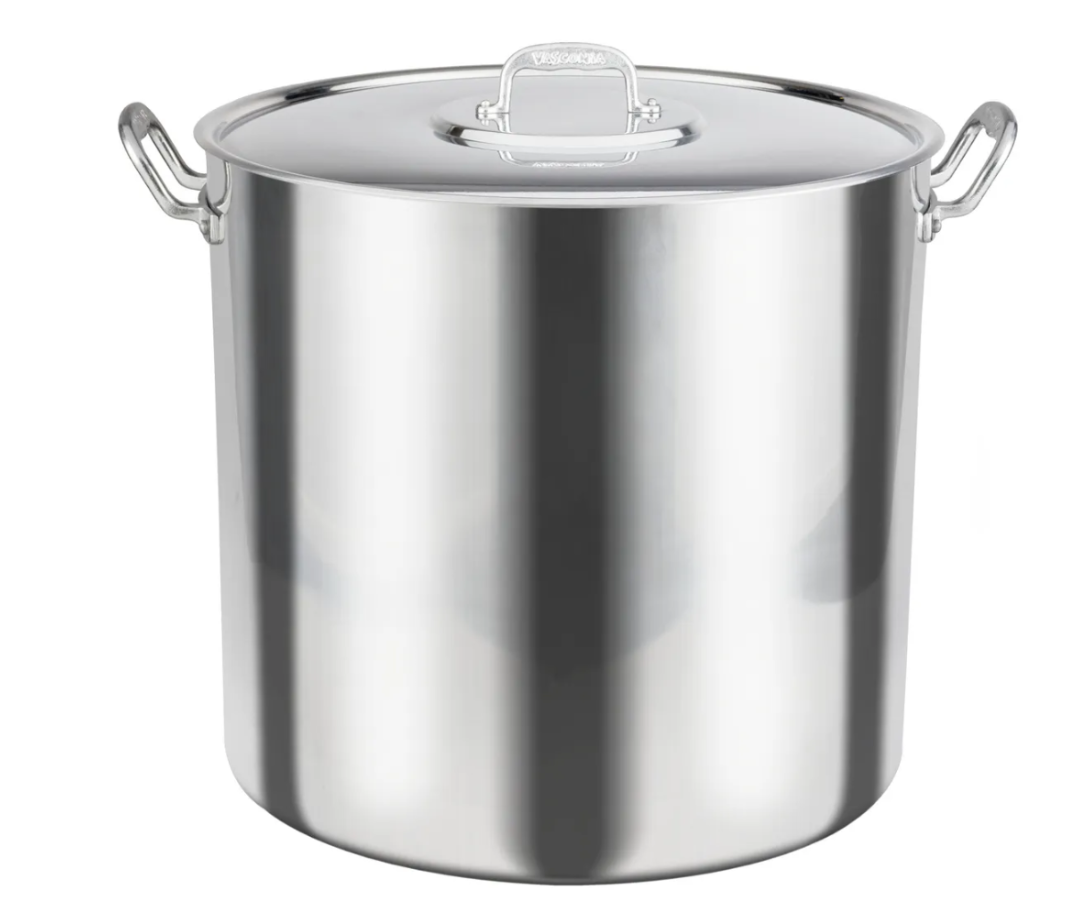 Olla Alta Recta Vasconia Acorazada 100L | Aluminio 4mm, Uso Industrial