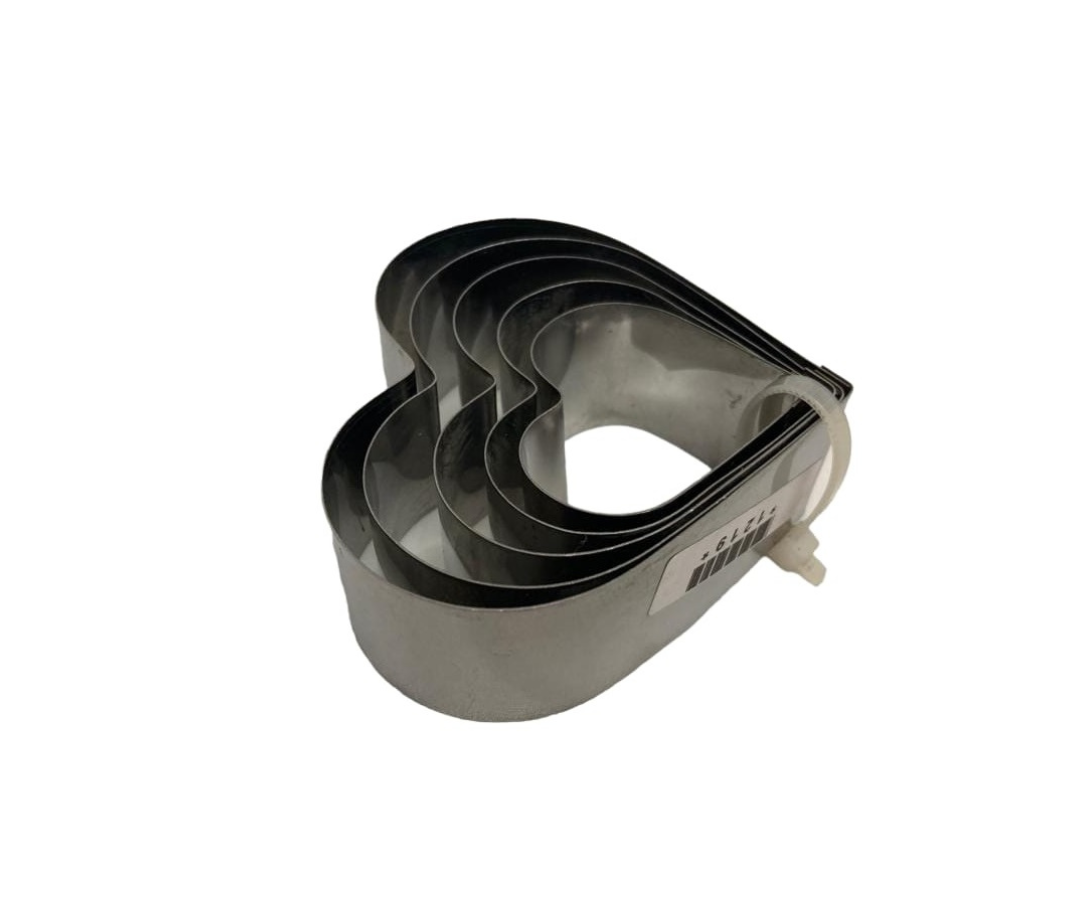 Juego de cortadores para Galletas 5 Piezas | Forma de Corazón 8.5 cm x 3 cm, 112 g – Creativo y Duradero