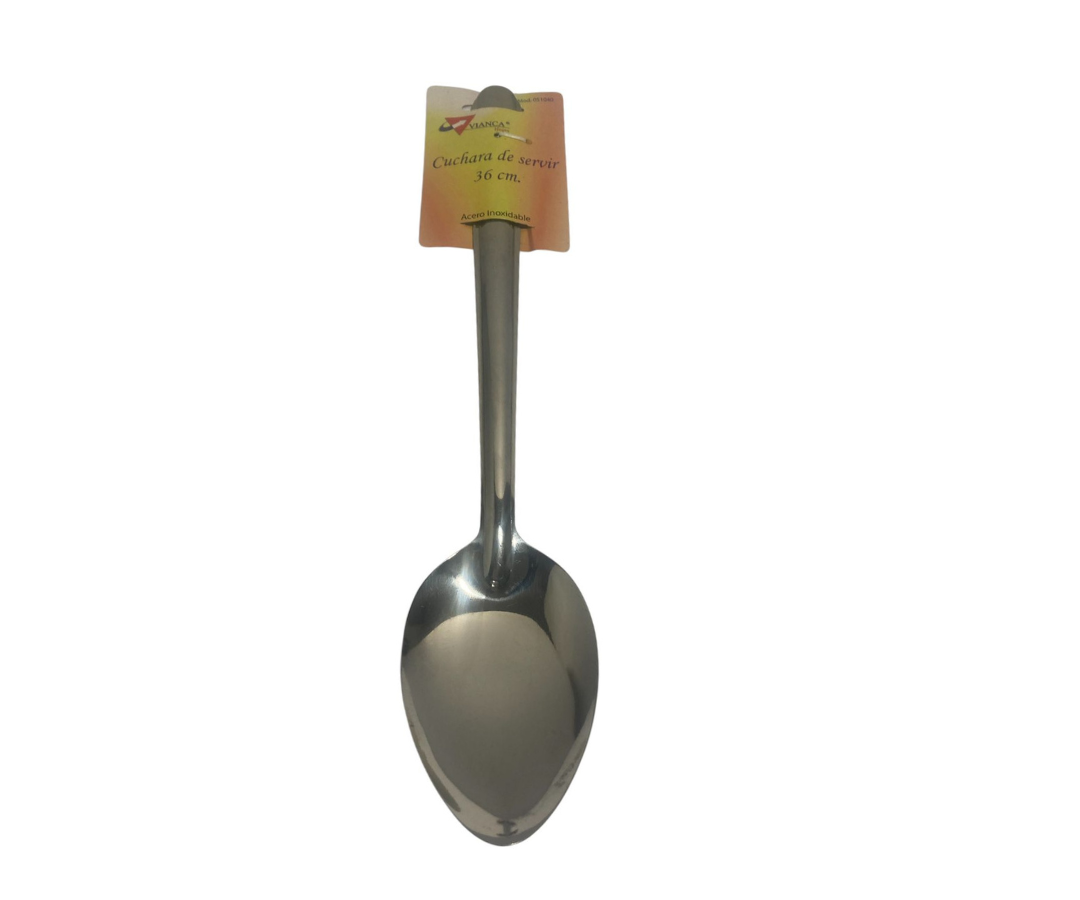 Cuchara de Servicio 36 cm Vianca Acero Inoxidable | Extra Larga, Resistente y Profesional