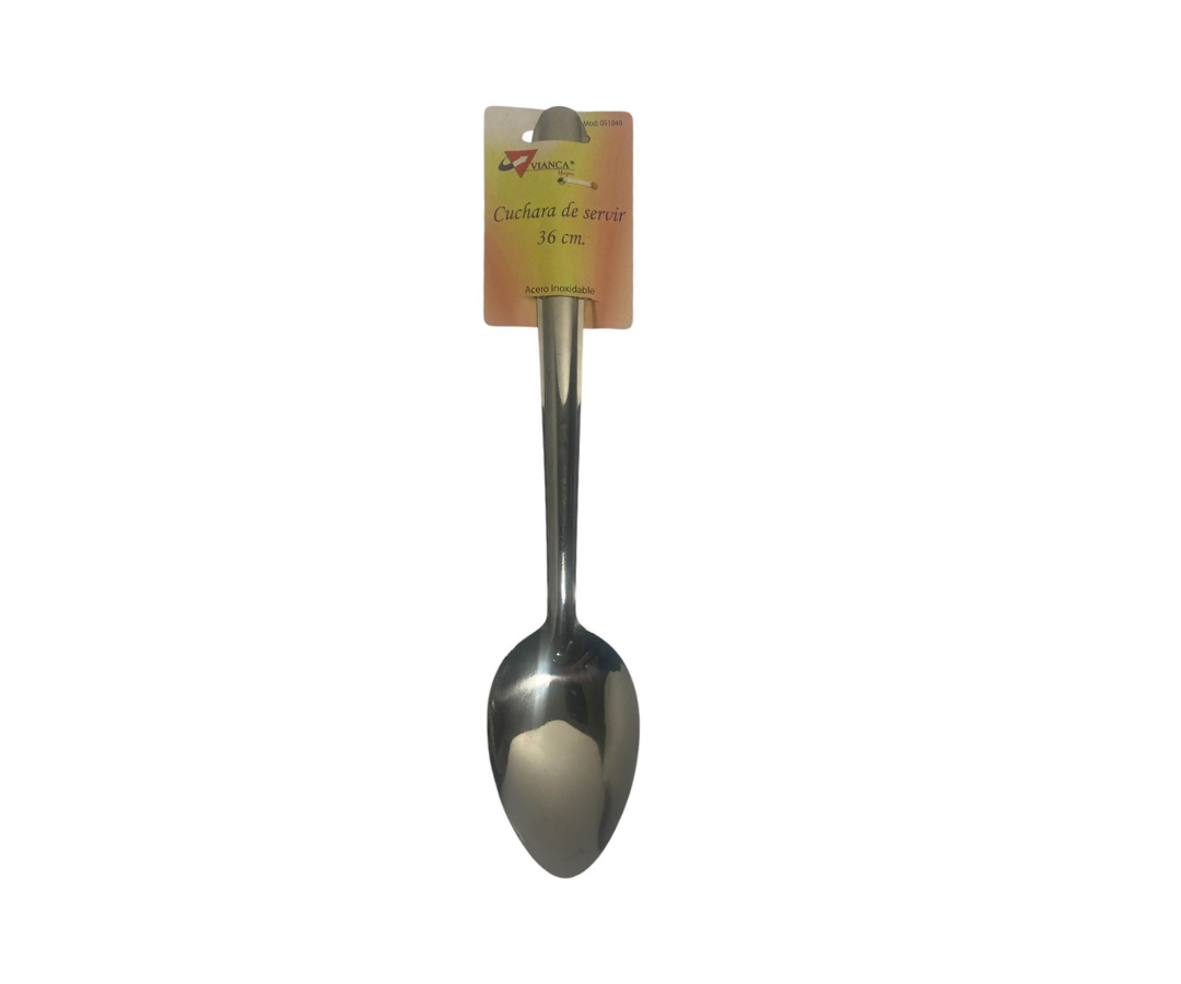 Cuchara de Servicio 36 cm Vianca Acero Inoxidable | Extra Larga, Resistente y Profesional