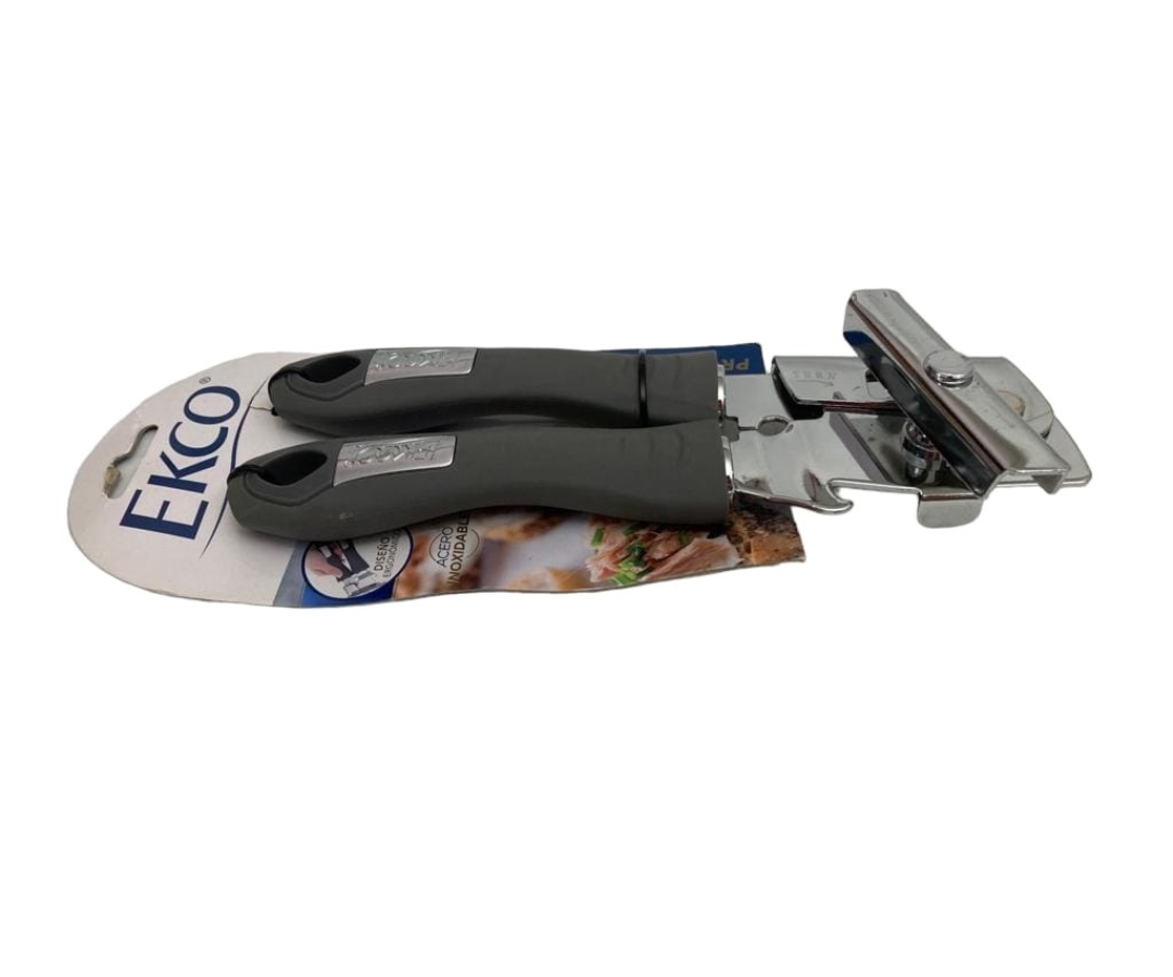 Abrelatas Ekco Progressive | Mango Ergonómico Soft Touch, Acero Inoxidable, Tipo Mariposa