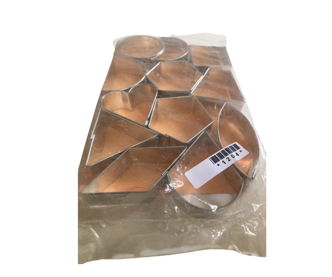 Juego de Cortadores de Galletas de Fierro 12 Piezas | 14 x 20 cm, 74 g