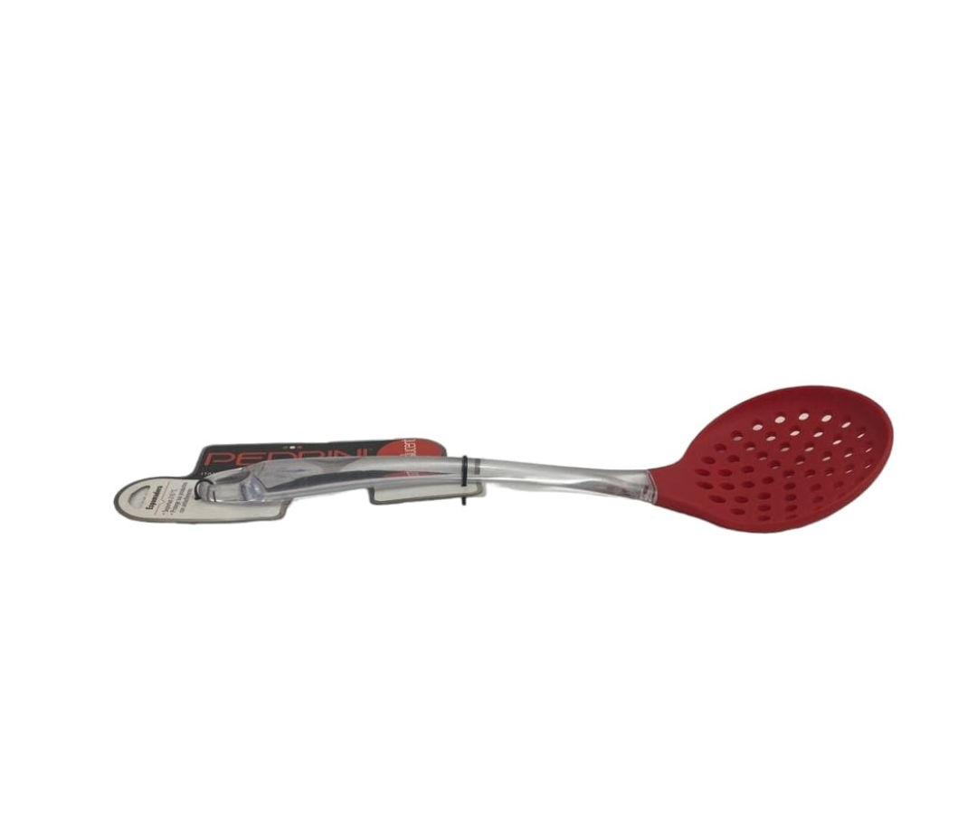 Espumadera Pedrini Italian Design | Cabeza de Silicón, Mango de Policarbonato, 34 cm, Resistente al Calor