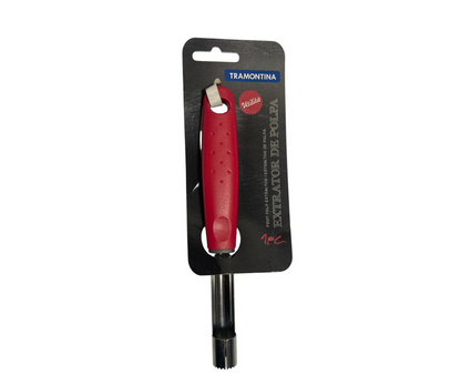 Extractor de Pulpa Tramontina | Acero Inoxidable, Cabo de Polipropileno, 19 cm