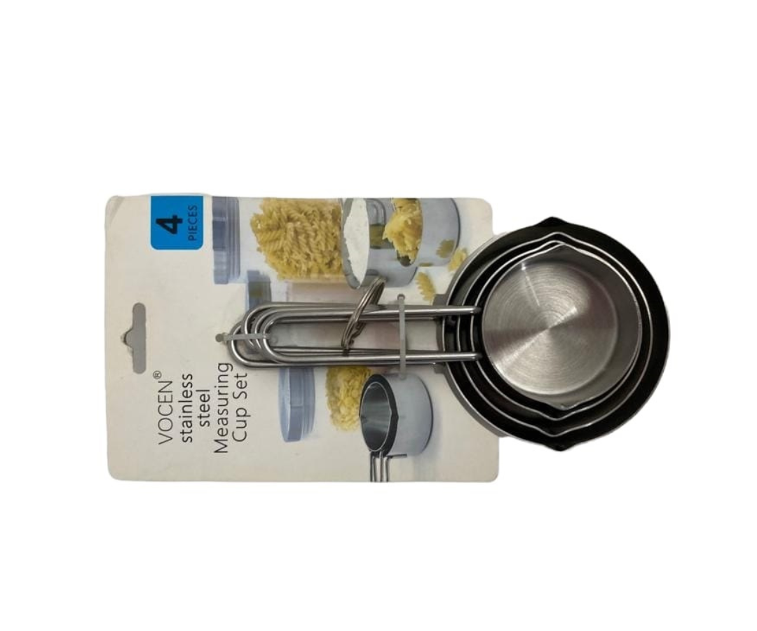Juego de Medidores Inoxidables VOCEN | 4 Piezas, Precisión Profesional, Acero Inoxidable