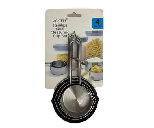 Juego de Medidores Inoxidables VOCEN | 4 Piezas, Precisión Profesional, Acero Inoxidable