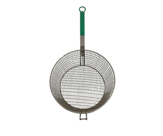Canastilla Niquelada Redonda Grande | 31 cm Ø x 62 cm – 994 g – Resistente y Tradicional