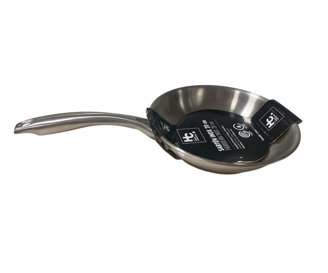 Sartén Acero Inoxidable HC Home Collection 20 cm | 580 g – Durable y Profesional