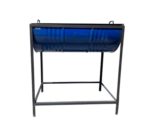 Asador de Tambo acero | 1.20 x 60 cm con Cenicera y Rejilla