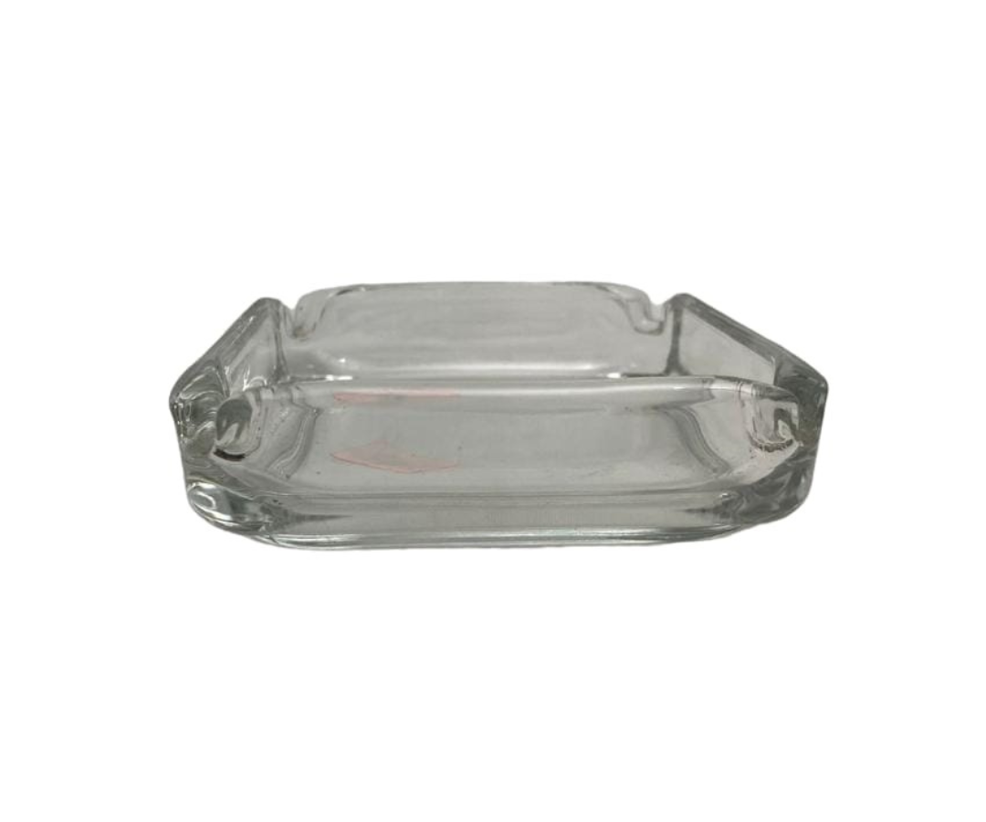 Cenicero de Vidrio Rectangular | 9.5 x 9.5 cm, 162 g – Elegante, Resistente y Práctico