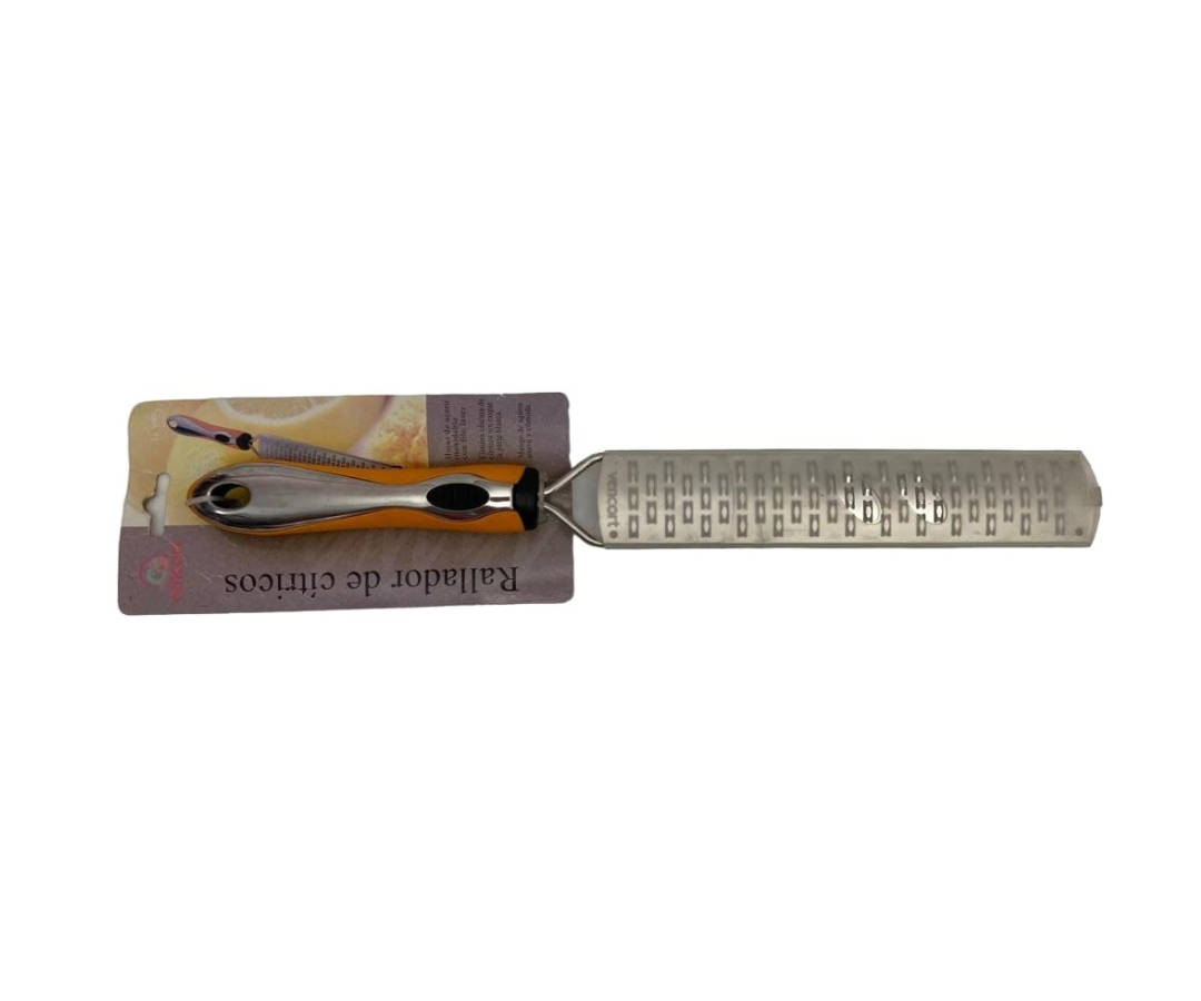 Rallador de Cítricos Vencort | Acero Inoxidable con Filo Láser, Mango Ergonómico, Seguro y Preciso