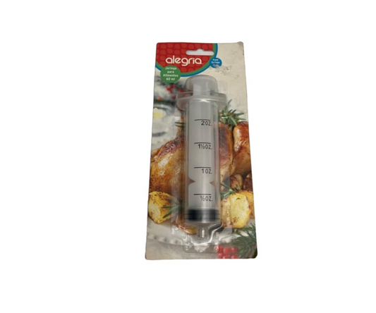 Jeringa para Alimentos Alegría | 16 cm, 50 g, 60 ml – Sazona al Interior con Facilidad