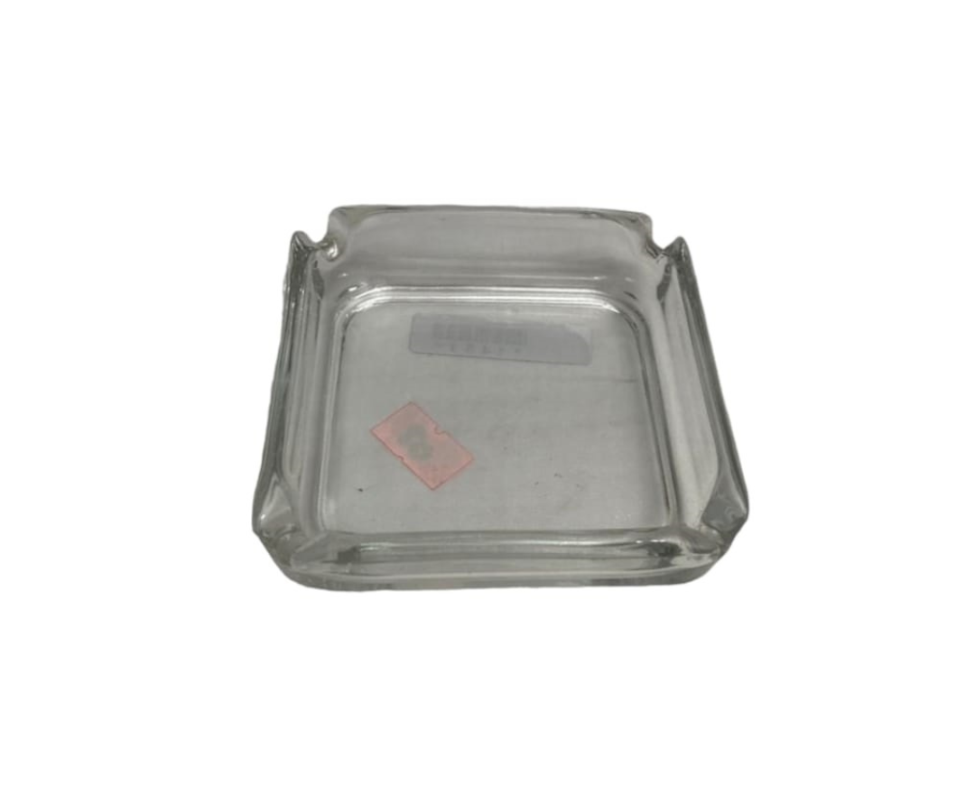 Cenicero de Vidrio Rectangular | 9.5 x 9.5 cm, 162 g – Elegante, Resistente y Práctico