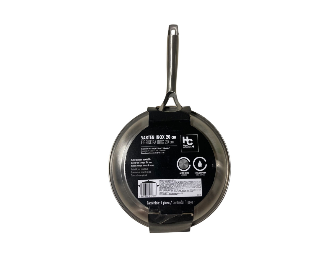 Sartén Acero Inoxidable HC Home Collection 20 cm | 580 g – Durable y Profesional
