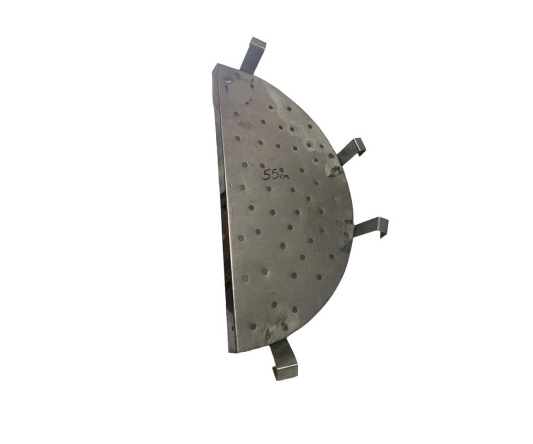 Media Luna Inoxidable | 55 x 28.5 cm – 1,134 g – Especial para Cazo de Carnitas