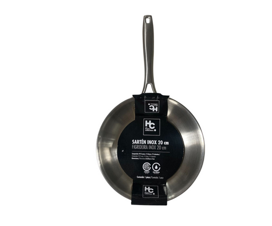 Sartén Acero Inoxidable HC Home Collection 20 cm | 580 g – Durable y Profesional