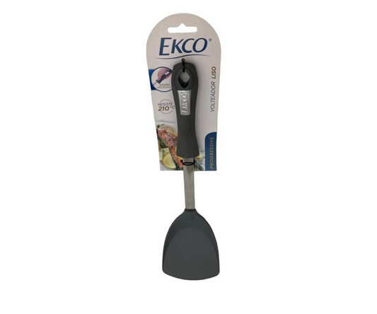 Volteador Progressive Ecko Liso | Mango Inox Soft Touch, Resiste 210°C, 36.5 cm