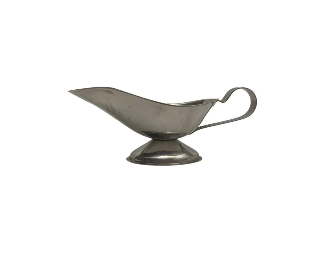Salsera Aladino de Acero Inoxidable Gde | 8 oz | 6.5 x 22.5 cm – 126 g – Elegante y Funcional