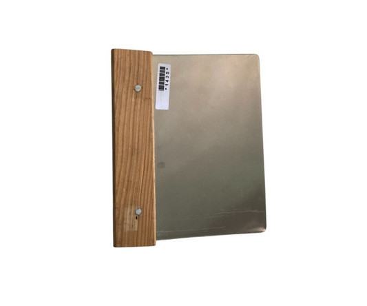 Espátula Rectangular Grande de Acero Inoxidable con Mango de Madera | 14.5 x 17.5 cm – 210 g – Resistente y Ergonómica
