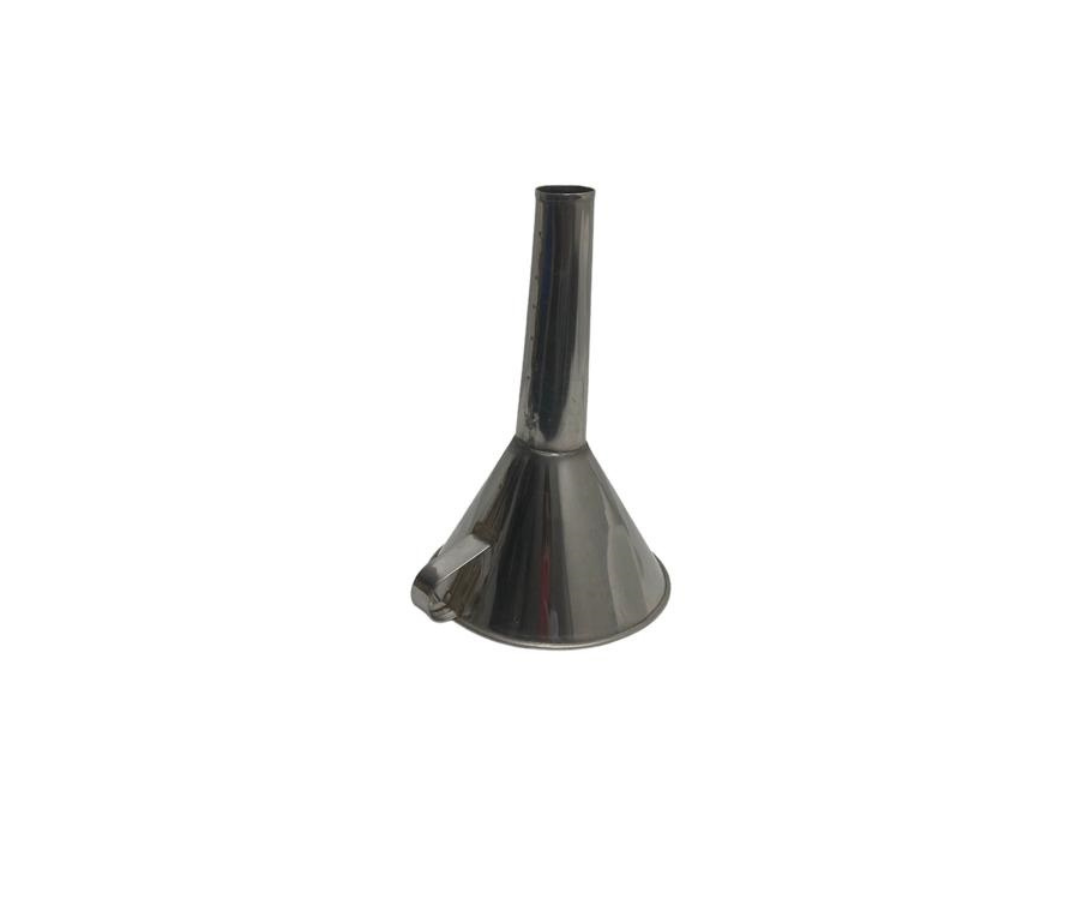 Embudo Inoxidable para Moronga de Estaño | 20 x 13 cm – 132 g – Resistente y Práctico