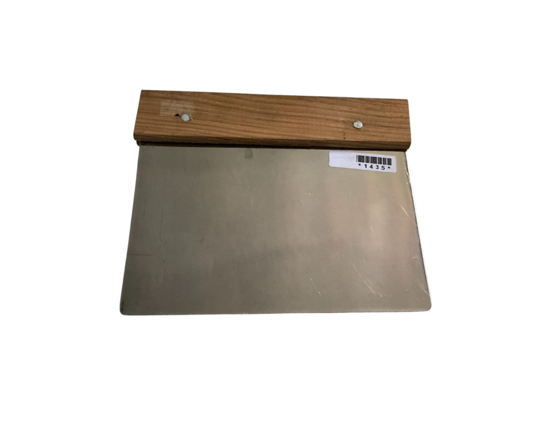Espátula Rectangular Grande de Acero Inoxidable con Mango de Madera | 14.5 x 17.5 cm – 210 g – Resistente y Ergonómica