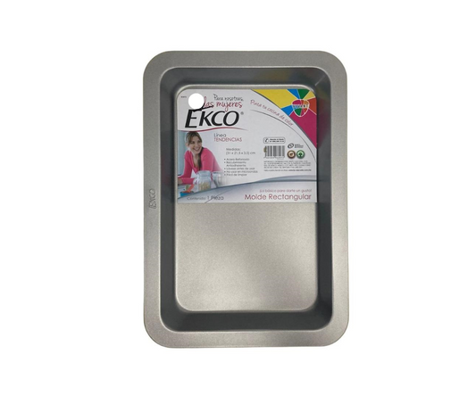 Molde Rectangular para Pastel Ecko | 31 x 21.5 x 3.5 cm – 282 g – Reforzado y Antiadherente