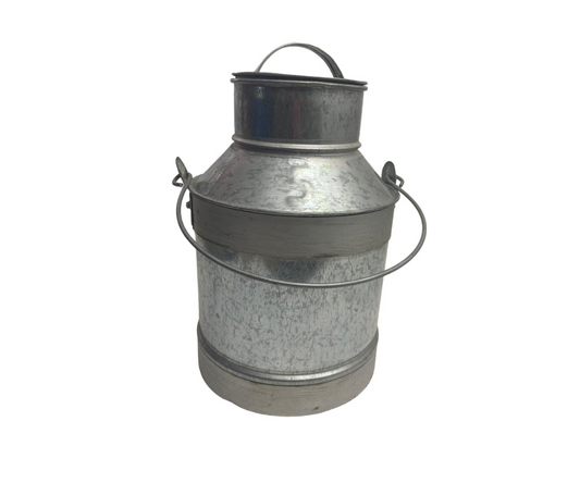 Bote Lechero Galvanizado 5 L | 28 x 18.5 cm – 946 g – Resistente y Funcional