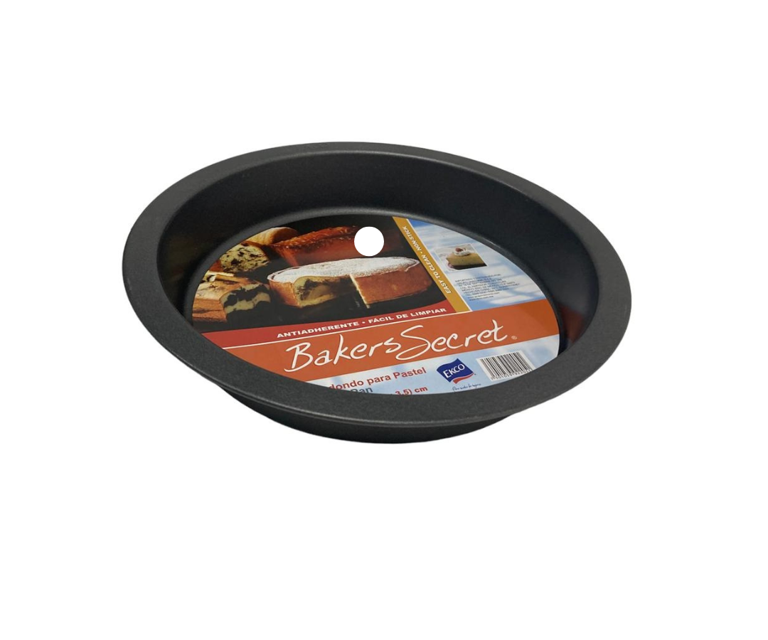 Molde Redondo para Pastel Ecko | 20 cm diámetro x 3.5 cm alto – 188 g – Antiadherente y Práctico