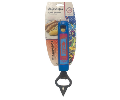 Destapador Vasconia City Art de Acero Inoxidable | Diseño "The Worldwide Flavor" New York, 19 cm