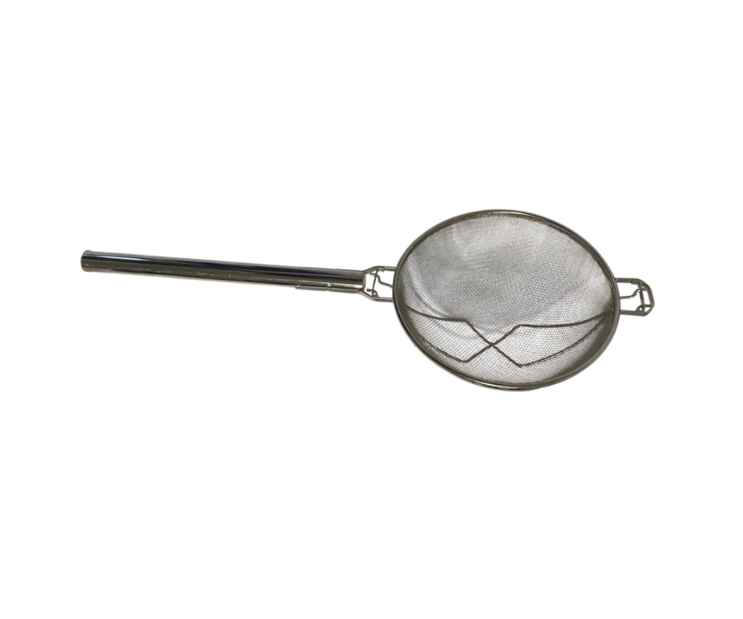 Coladera Inoxidable Profesional | 30 cm – Mango de Acero Inoxidable
