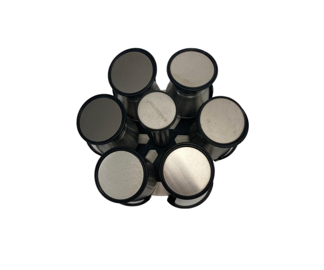Juego de Especieros Inoxidable 6 Piezas | 19 cm x 15 cm, 1.168 g – Orden y Estilo en tu Cocina