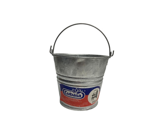Cubeta Galvanizada #4 | 16 cm diámetro x 14 cm – 300 g – Resistente y Versátil