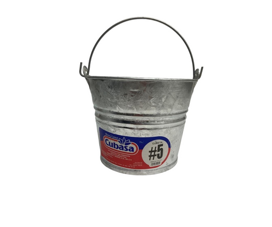 Cubeta Galvanizada #5 | 19 cm diámetro x 15 cm – 404 g – Resistente y Versátil