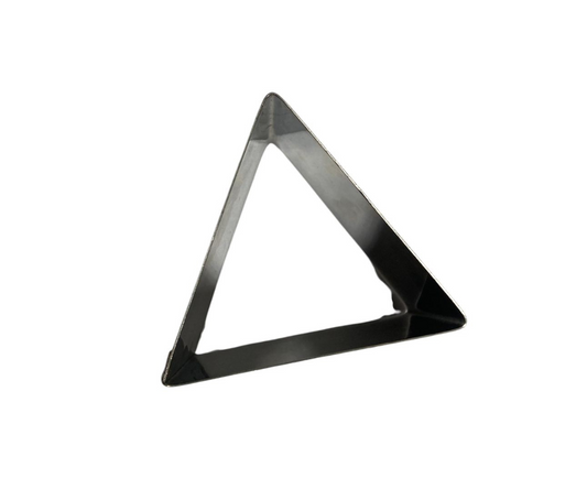Molde de Acero Inoxidable Forma Triangular | 7.5 cm x 5.8 cm, 62 g – Creativo y Resistente
