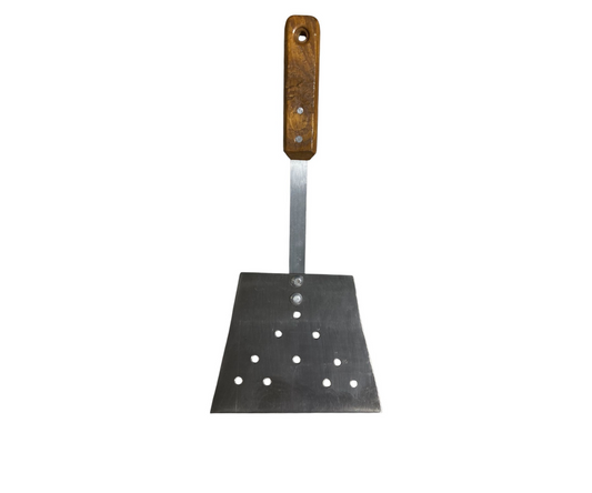 Hamburguesera Larga Inoxidable 22 cm con Mango de Madera | 45 x 22 cm – Resistente y Ergonómica