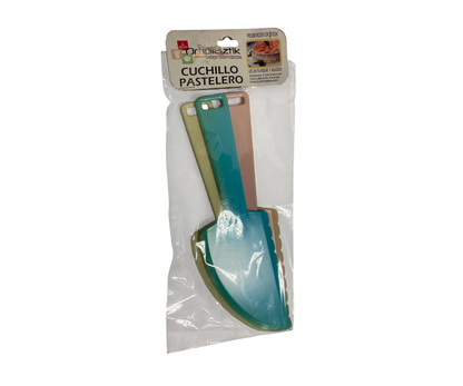 Cuchillo Pastelero Ortiplaztik 3 Piezas | 23 cm, 56 g – Colorido y Versátil