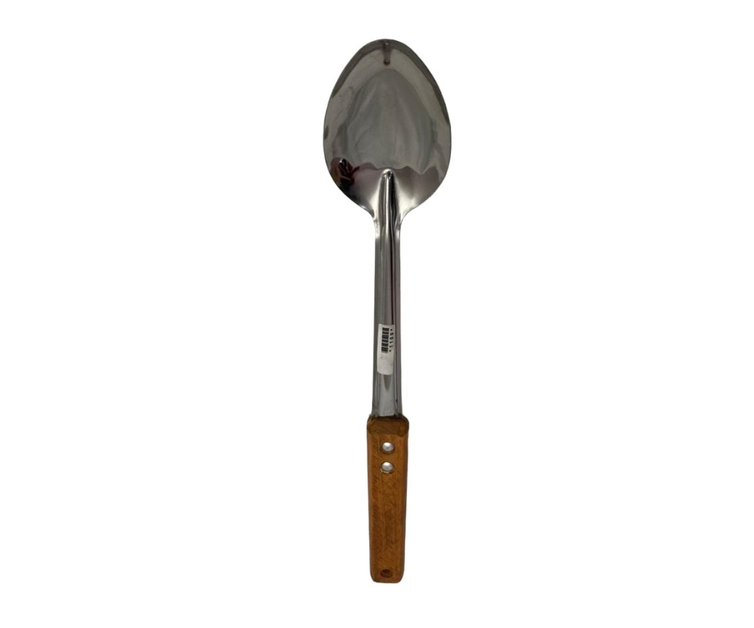 Cuchara Vianca #4 México de Acero Inoxidable con Mango de Madera 47 cm | Extra Larga y Resistente