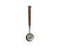 Espumadera Inoxidable Chica de Taller con Mango de Madera | 49 cm largo, Ø13 cm, 168 g – Resistente y Funcional