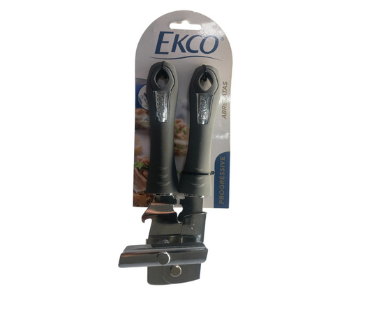 Abrelatas Ekco Progressive | Mango Ergonómico Soft Touch, Acero Inoxidable, Tipo Mariposa
