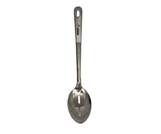 Cuchara Perforada China #6 de Acero Inoxidable | 6 Orificios, 33 cm, Resistente y Ligera