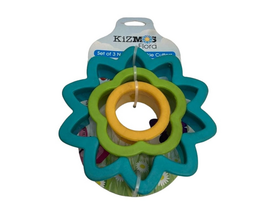 Juego de Cookie Cutters Kizmos Flora | 14 x 14 cm, 108 g – Creativos y Funcionales