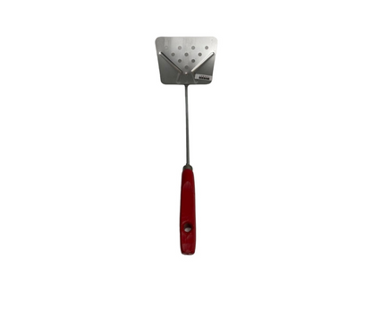 Volteador Largo Cromado Rectangular con Mango de Madera | 44 cm largo, 13 cm ancho, 148 g – Robusto y Profesional