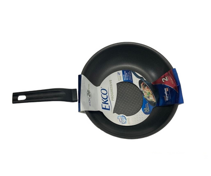 Sartén Wok Ecko Progressive 28 cm | 726 g – Antiadherente Duraflon Pro, Distribución Óptima de Calor