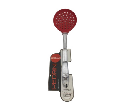 Espumadera Pedrini Italian Design | Cabeza de Silicón, Mango de Policarbonato, 34 cm, Resistente al Calor