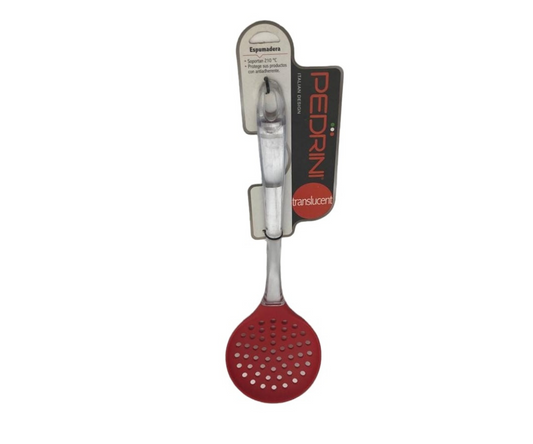 Espumadera Pedrini Italian Design | Cabeza de Silicón, Mango de Policarbonato, 34 cm, Resistente al Calor