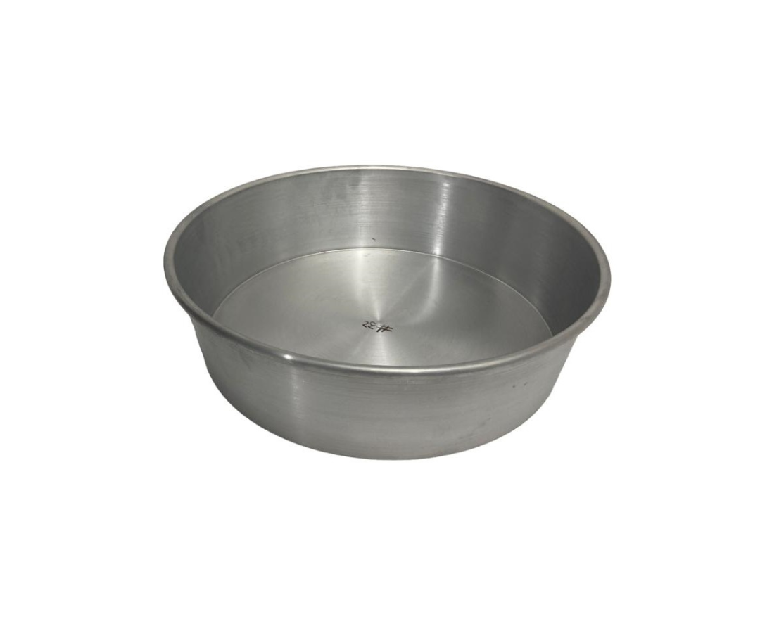 Molde de Aluminio para Pastel Redondo #32 | 32 x 9 cm – 342 g – Resistente y Espacioso